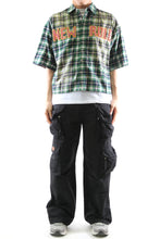 Load image into Gallery viewer, New RAZE Washed Flannel Crop Top Button Down Shirt