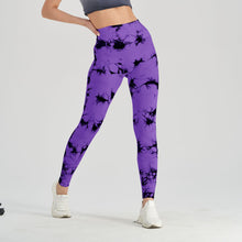 Load image into Gallery viewer, Women's Seamless Tie-Dye Yoga Pants – Knitted High-Waist Leggings