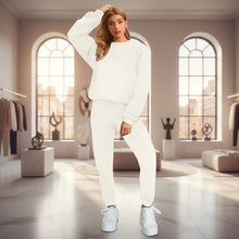 Load image into Gallery viewer, Women's Oversized Drop-Shoulder Sweatshirt & Jogger Pants Sweatsuit Set