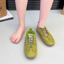 Load image into Gallery viewer, Women's French Hollow Mary Jane Flats – Lace-Up Hidden Platform