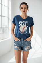 Load image into Gallery viewer, Thou Shall Not Steal Baseball Shirt for Women