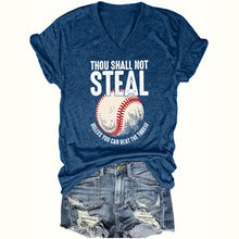 Load image into Gallery viewer, Thou Shall Not Steal Baseball Shirt for Women