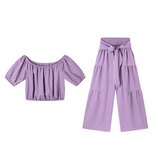 Load image into Gallery viewer, High-Waist Flared Pants & Top Two-Piece Set – 7 Colors, S–2XL