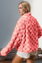 Load image into Gallery viewer, Double Take Checkered Long Sleeve Fuzzy Jacket Cozy & Trendy Outerwear For Women