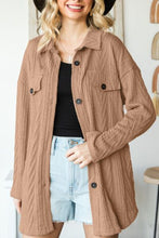 Load image into Gallery viewer, Retro Camel Full Size Drop Shoulder Jacket With Button-Up Design Women Jacket