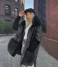 Load image into Gallery viewer, Lamé Genuine Fox Fur Down Coat