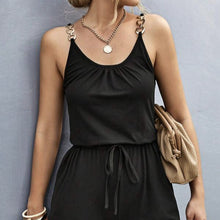 Load image into Gallery viewer, Women’s Chain Detail Suspender Jumpsuit