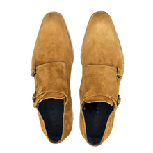 Load image into Gallery viewer, 56-100-CGN LEGERRA Sueded Goatskin Monkstrap, Cognac