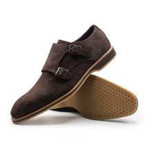 Load image into Gallery viewer, 56-105-BRN LEGERRA Sueded Goatskin Monkstrap, Brown