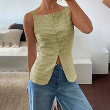 Load image into Gallery viewer, Trendy Square Neck Button Up Vest Top Y2k Going Out Tank Tops