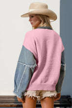 Load image into Gallery viewer, Double Take Star-Pattern Raw-Edge Long Sleeve Sweater