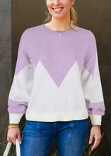 Load image into Gallery viewer, Drop Shoulder Color Block Sweater
