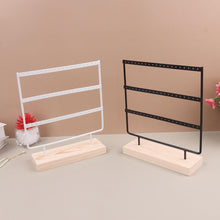 Load image into Gallery viewer, 57 Holes Stand Jewelry Display Organizer Earrings Pendants Bracelets Jewelry Holder With Wooden Base Earrings Storage Rack Earrings Organizer Jewelry Display Stand