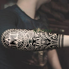 Load image into Gallery viewer, 57 Sheets Temporary Tattoo Stickers Set Waterproof Temporary Tattoo Waist Arm Modern Stylish Big Black Tattoos For Womens Mens
