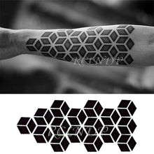 Load image into Gallery viewer, 57 Sheets Temporary Tattoo Stickers Set Waterproof Temporary Tattoo Waist Arm Modern Stylish Big Black Tattoos For Womens Mens
