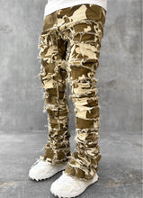 Load image into Gallery viewer, Patched Pants Long Tight Fit Stacked Jeans