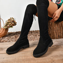 Load image into Gallery viewer, Women’s Elastic Knee-High Boots – Thick Sole Solid Color Fashion Boots