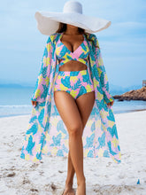 Load image into Gallery viewer, High-End Print Bikini Three-Piece Set – Padded Swimwear for Women