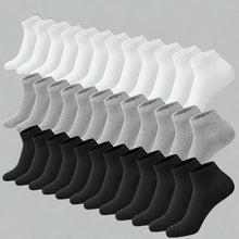 Load image into Gallery viewer, 3-12 Pairs Mens Plain Solid Cotton Sports Ankle Athletic Socks Low Cut Size 9-13