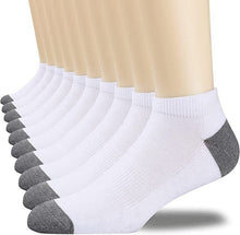 Load image into Gallery viewer, 3-12 Pairs Mens Plain Solid Cotton Sports Ankle Athletic Socks Low Cut Size 9-13