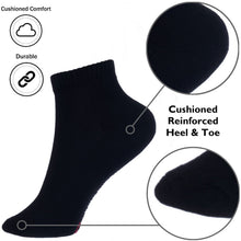 Load image into Gallery viewer, 3-12 Pairs Mens Plain Solid Cotton Sports Ankle Athletic Socks Low Cut Size 9-13