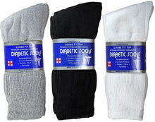 Load image into Gallery viewer, Wholesale Bulk Mens Diabetic Crew Socks Health Circulatory Size 9-11,10-13,13-15