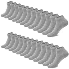 Load image into Gallery viewer, 3-12 Pairs Mens Plain Solid Cotton Sports Ankle Athletic Socks Low Cut Size 9-13