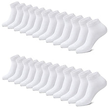Load image into Gallery viewer, 3-12 Pairs Mens Plain Solid Cotton Sports Ankle Athletic Socks Low Cut Size 9-13