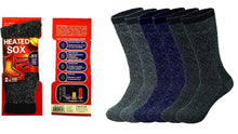 Load image into Gallery viewer, Mens thermal socks Heated winter friendly Warm Boot Sox thick Duty Size 10-13
