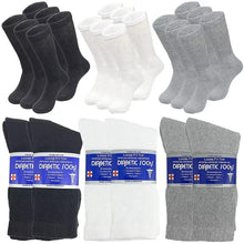 Load image into Gallery viewer, Wholesale Bulk Mens Diabetic Crew Socks Health Circulatory Size 9-11,10-13,13-15