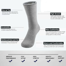 Load image into Gallery viewer, Lot 3-12 Pairs Mens Solid Sports Athletic Work Plain Crew Socks Size 9-11 10-13