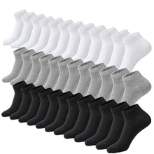Load image into Gallery viewer, 3-12 Pairs Mens Plain Solid Cotton Sports Ankle Athletic Socks Low Cut Size 9-13