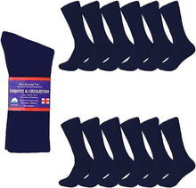 Load image into Gallery viewer, Diabetic Socks, Non-Binding Circulatory Cushion Cotton Crew Socks for Men Women