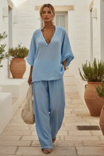 Load image into Gallery viewer, Women's V-Neck Loose Short-Sleeve Top & Pants Two-Piece Set