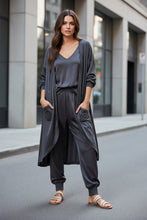Load image into Gallery viewer, Women’s V-Neck Long Sleeve Solid Color Loose Jumpsuit With Two Side Pockets