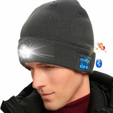 Load image into Gallery viewer, Wireless Bluetooth LED Hat with Music Speakers Light Winter Gift