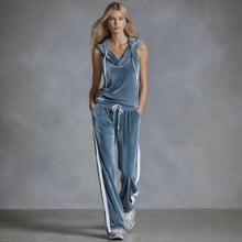 Load image into Gallery viewer, Women's Velvet Wide-Leg Pants & Sleeveless Top Set