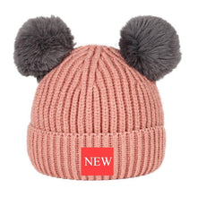 Load image into Gallery viewer, Modern Trend New Baby Beanies Hats Children Knitted Pompom Winter Autumn Cute Cap Warm Girl Hat With Two Balls