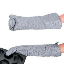 Load image into Gallery viewer, 58cm Oven Gloves Long Oven Mitt Kitchen Glove BBQ Heat-resistant Cotton Cooking Barbecue Baking Tools Kitchen Accessories Heat Resistant Cooking Oven Gloves Can be Used for Grilling Cooking BBQ