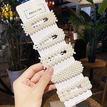 Load image into Gallery viewer, 5/8PCS/Set Women Girls Elegant Imitation Pearls Geometric Hairpins Sweet Hair Ornament Clips Barrettes Gorgeous Fashion Hair Accessories For Women