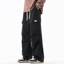 Load image into Gallery viewer, Couple American Retro High Street Fashionable Pleated Straight Cargo Pants