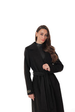 Load image into Gallery viewer, Zane Cashmere Wool Blend Overcoat in Black