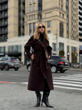 Load image into Gallery viewer, Emily Classic Wool Blend Overcoat in Rich Chocolate