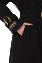 Load image into Gallery viewer, Madeline Cashmere Wool Blend Overcoat in Black