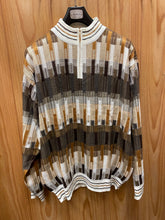 Load image into Gallery viewer, Stacy Adams 2209 Cream Geometric Print Sweater | Quarter Zip