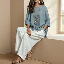 Load image into Gallery viewer, Women's Bohemian Loose Three-Quarter Sleeve Top Set