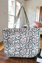 Load image into Gallery viewer, SC - ETA 2/18 - Camila Green Leaf Floral Tote Bag