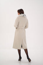 Load image into Gallery viewer, Genuine Arctic Fox Virgin Wool Wrap Coat
