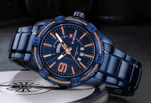 Load image into Gallery viewer, Men's Luxury Stainless steal Waterproof Watch With Day And Date Display Unique Design Perfect Gift In Modern Metal Men Wrist Watch Design