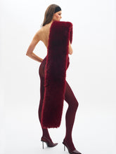 Load image into Gallery viewer, Jazmin Burgundy Multi-wear Faux Fur Scarf